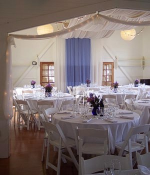 North Room as Dining Room. Have your Wedding on the Mendocino Coast at the Caspar Community Center. Photo by Dalen Anderson.