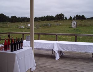 Back Deck Wine Bar. Have your Wedding on the Mendocino Coast at the Caspar Community Center. Photo by Dalen Anderson.