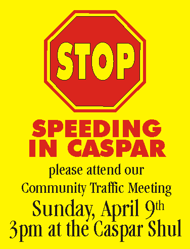 Caspar Traffic Meeting poster