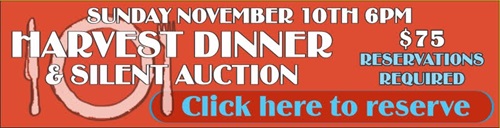 RESERVE NOW! Caspar Harvest Dinner & Silent Auction at Caspar Community Center on Sunday, November 10, at 6 pm.