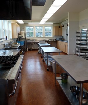 Commercial Kitchen. Have your Wedding on the Mendocino Coast at the Caspar Community Center. Photo by Dalen Anderson.